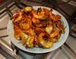 Broiled shrimp with garlic