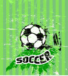 soccer / football illustration, free copy space, vector