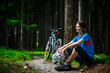 Healthy lifestyle - woman cycling