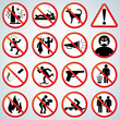 Illustration: Fun Prohibited and Alerting Signs Fun Prohibited and Alerting Signs