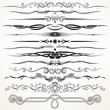Ornamental Rule Lines. Decorative Design Elements