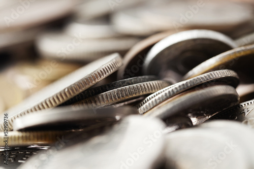 Photo: Coins Macro Background Coins Macro Background