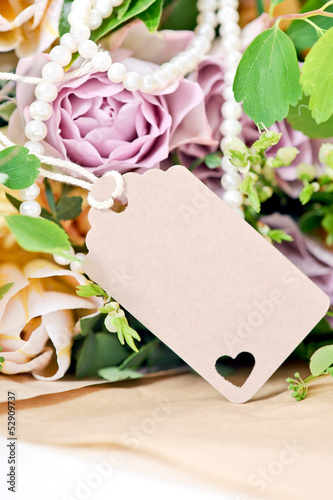 Photo: flowers with gift tag flowers with gift tag