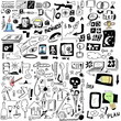 Doodle design elements, hand drawn illustration business