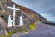 Crucifix at the road on Dingle peninsula, Ireland