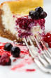 Photo: Cheesecake slice with mixed berries topping Cheesecake slice with mixed berries topping