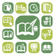 color school icon set