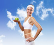 Foto: Portrait of a young woman doing sport Portrait of a young woman doing sport