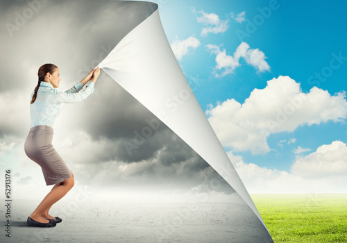 Photo: Woman changing reality Woman changing reality