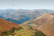 mountains, valleys and pastures seen from above