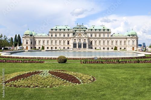 Photo: Upper Belvedere Palace Castle Vienna Austria Europe with landsca Upper Belvedere Palace Castle Vienna Austria Europe with landsca