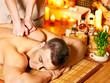 Man getting aroma massage in spa.
