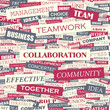 COLLABORATION. Word cloud concept illustration.  