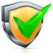 Check mark on shield