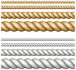 Set of ropes on white
