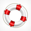 Life buoy on white