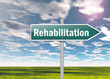 Illustration: Signpost "Rehabilitation" Signpost "Rehabilitation"