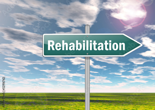 Illustration: Signpost "Rehabilitation" Signpost "Rehabilitation"