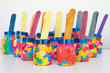 Wooden ice cream in Glass bottles Artificial with multicolor pap