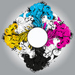 CMYK palette splash (place for your text)