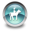 Illustration: Light Blue Glossy Pictogram "Horse Trail" Light Blue Glossy Pictogram "Horse Trail"