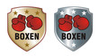 Vektor: Boxing Shield gold and silver Boxing Shield gold and silver