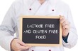 Lactose free and gluten free food