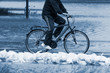 Hochwasser Radfahrer