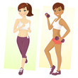 Vector: Set of sport girls Set of sport girls