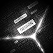 DESIGN. Word cloud concept illustration.  