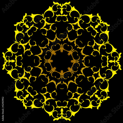Vector: Beautiful lace pattern. The circular background. Beautiful lace pattern. The circular background.