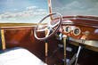 Vintage retro car interior