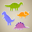 Vektor: Vector Illustration of Cartoon Dinosaurs Vector Illustration of Cartoon Dinosaurs
