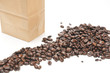 Bag of fresh coffee beans