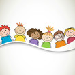 Vector Illustration of Small Kids