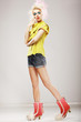 Stylishness. Fashion Model  in Trendy Clothes. Individuality