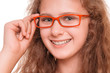 girl with reading glasses