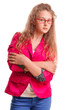 serious teen gir