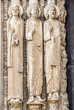 Statues from west facade of Chartres cathedral, France