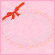 Pink greeting postcard
