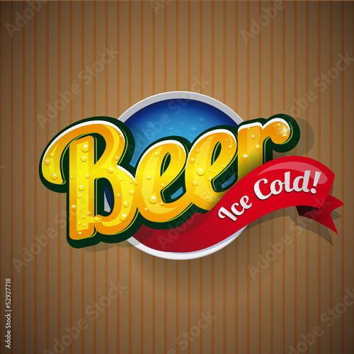Vector: Vintage beer poster sign vector Vintage beer poster sign vector