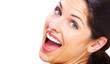 Beautiful young woman face.