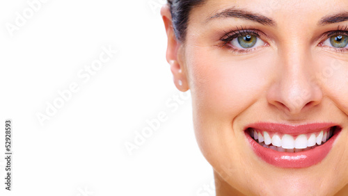 Photo: Beautiful young woman face. Beautiful young woman face.