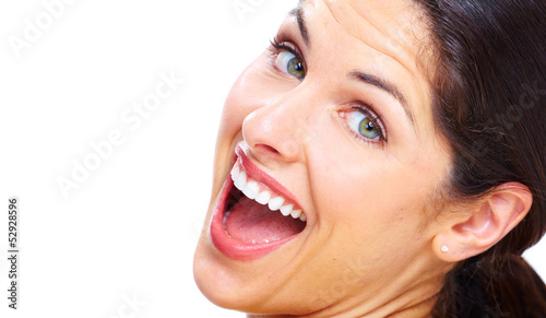 Photo: Beautiful young woman face. Beautiful young woman face.