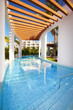 Swimming pool at caribbean resort.