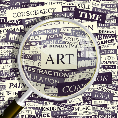 Vector: ART. Word cloud concept illustration. ART. Word cloud concept illustration.