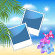 Vector: Photo frames with sea landscape Photo frames with sea landscape