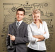 Business Woman and Man
