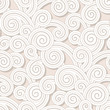 Abstract swirls, vintage seamless pattern