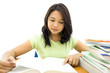 Photo: Young college woman reading Young college woman reading
